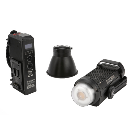 Aputure Light Storm LS 300X Beyond Bi-Color LED Light Kit, Includes Control Box with V-Mount Battery Plate