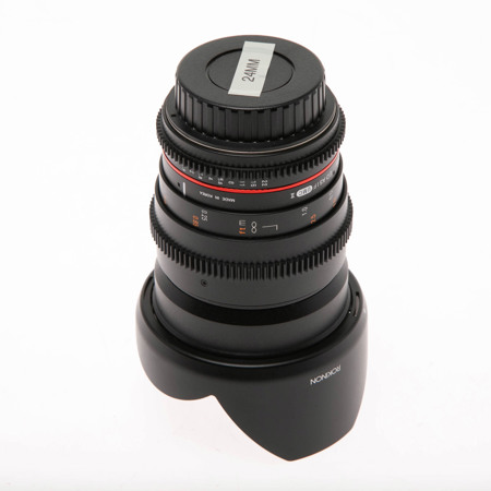 Rokinon 24mm T1.5 Cine Wide Angle Lens for Canon EF Mount, 12 Groups/13 Elements, 9.8" Minimum Focusing Distance