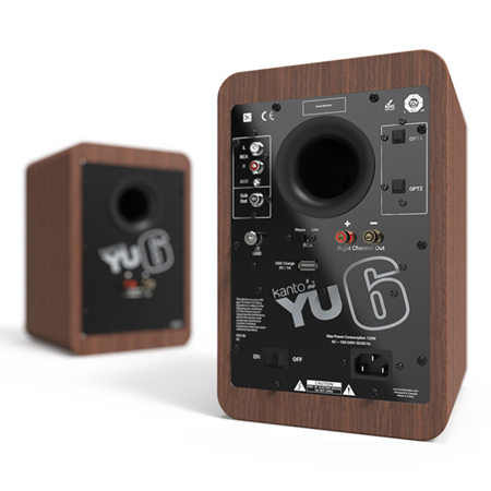 Kanto YU6 Powered Speakers - Walnut, Pair SKU#1684377