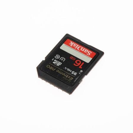 Used SanDisk 16GB Class 10 ExtremePRO SDHC Memory Card, U3, 95MB/s