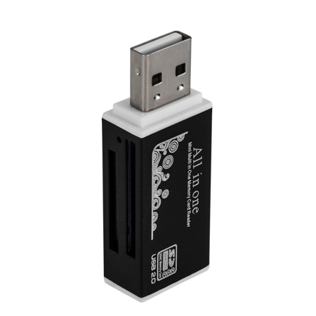 Green Extreme Portable USB 2.0 4-in-1 Memory Multi Card Reader - SKU#1686995