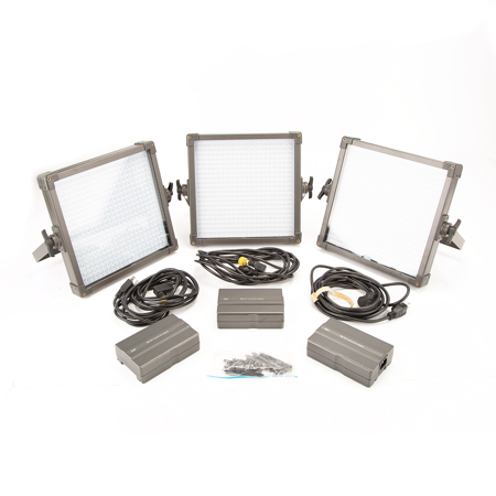 F & V K4000 SE 1x1 V-Mount Daylight LED Studio Panel 3-Light Kit - SKU#1687001