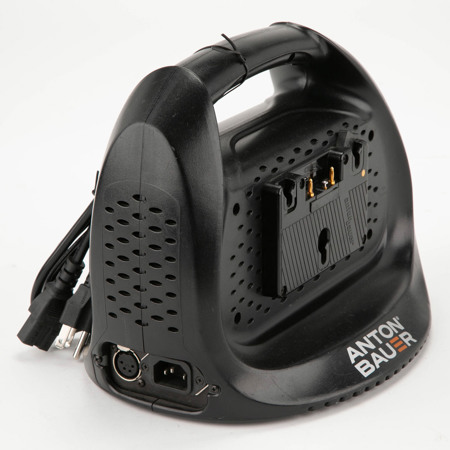 Anton Bauer Performance DUAL Charger, 2 Position Simultaneous Fast Charging, 70 Watt Output - Gold Mount