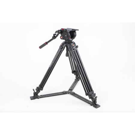 Manfrotto 504HD VD Fluid Video Head with 546GB Aluminum Tripod Legs SKU#1709562