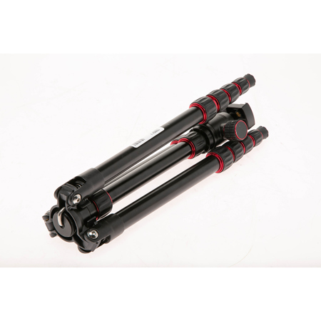 Sunpak TravelLite Pro Reverse Folding 63" Tripod - Black with Red Accents