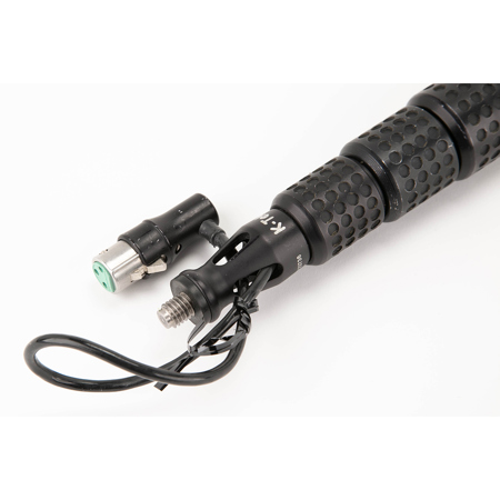 K-Tek 2'3" to 8'9" 5-Section Carbon Fiber Boom Pole with XLR Coiled Cable, Side Exit