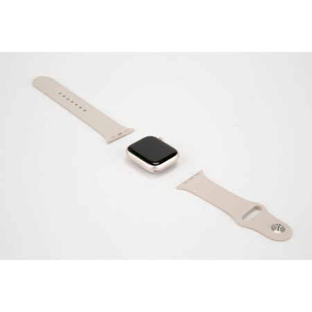 Apple Watch Series 8 GPS, 41mm Starlight AL Case with Starlight Sport Band, M/L