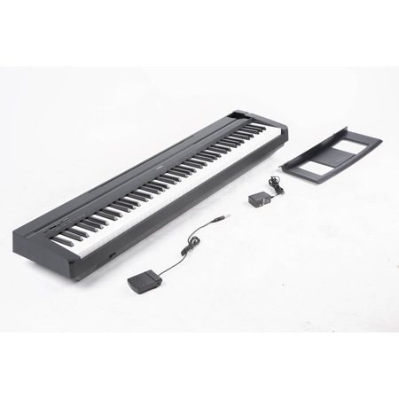 Yamaha P-45 Compact 88-Key Portable Digital Piano + Keyboard Stand +  Keyboard Bench + Keyboard Pedal + Studio Monitor Headphones