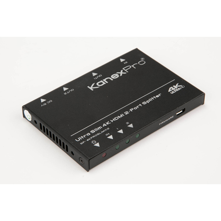 KanexPro - SP-1X2SL18G - KanexPro UltraSlim 4K HDMI 1X2 Splitter w/ 4:4:4 Color Space & 18G - 4096 x 2160 - 32.81 ft