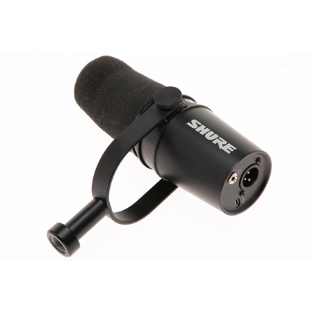 Shure MV7 Dynamic Unidirectional Dual XLR/USB Podcasting Microphone, Black