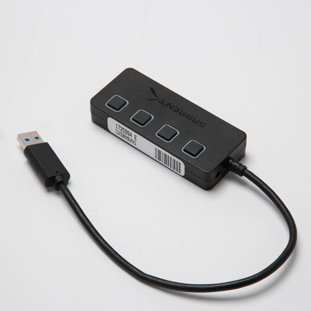 Sabrent 4-Port USB 3.0 Hub with Individual Power Switches and LEDs