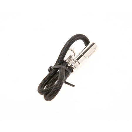 Kondor Blue 12" Mini XLR to 3.5mm TRS Locking Screw Plug Audio Cable, Black