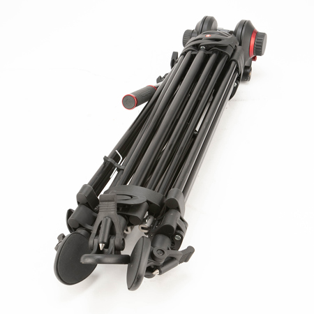 Used Manfrotto 504HD VD Fluid Video Head with 546B Aluminum Tripod