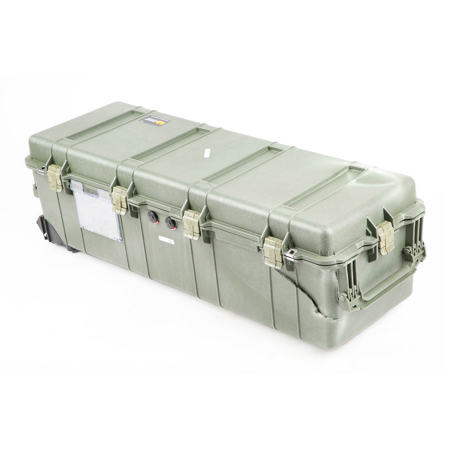 Pelican 1740 Transport Long Case - Olive Drab Green, NO FOAM 9.57" Bottom Depth
