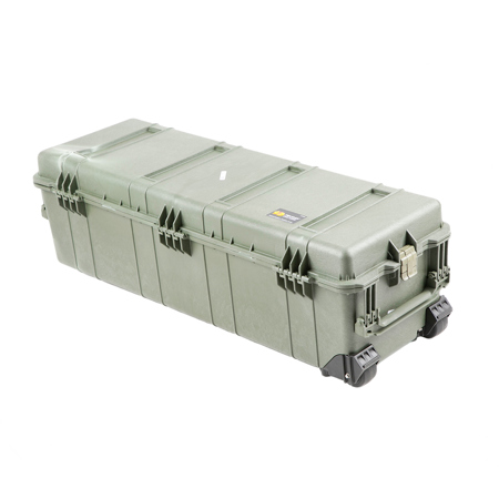 Pelican 1740 Transport Long Case - Olive Drab Green, NO FOAM 9.57" Bottom Depth