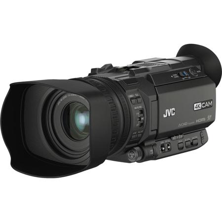 JVC GY-HM170 4KCAM Compact Professional Camcorder with Integrated 12x Optical Zoom Lens and Top Handle Audio Unit
