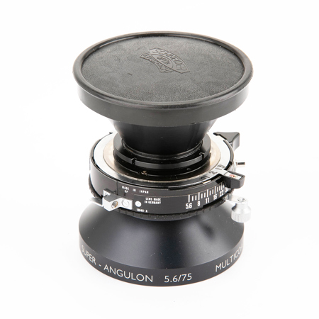 Schneider Super-Angulon 75mm f/5.6 Lens In Synchro Compur Shutter