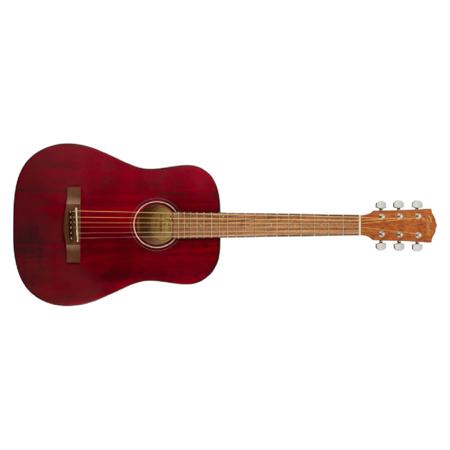 Fender FA-15 3/4 Scale Steel String Acoustic Guitar with Gig Bag, Walnut Fingerboard, Red