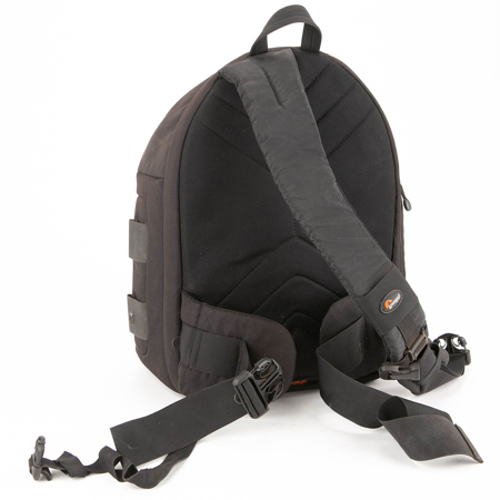 Lowepro SlingShot 350 AW Backpack with All Weather Cover & Hypalon SlipLock Loops, Black