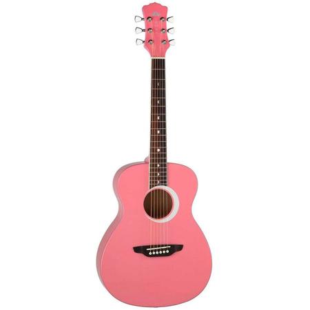 Luna Aurora Borealis 3/4 Size Acoustic Guitar - Pink Pearl SKU#1760622