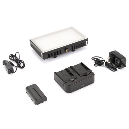 VidPro Varicolor 312-Bulb Video Light Kit Includes 2 Batteries + Dual Bay Charger & Adapter