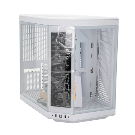 HYTE HYTE Y70 Touch Dual Chamber ATX Mid Tower Modern Aesthetic Case with Integrated 4K LCD Touchscreen, Snow/White