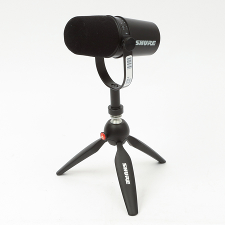 Shure MV7 Dynamic Unidirectional Dual XLR/USB Podcasting Microphone, Black