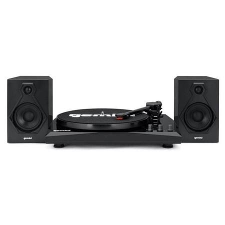 Gemini TT-900BB Bluetooth Turntable System with Dual Stereo Speakers, Black/Black
