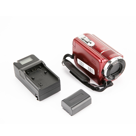 Sony DCR-SR68 "PAL" 80GB HDD Handycam Camcorder, Carl Zeiss Vario-Tessar Lens, 60x Optical/2000x Digital Zoom Lens, 2.7" Touch Panel LCD - Red