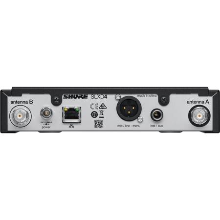 Shure SLXD4 Single-Channel Digital Wireless Receiver - J52: 558-602 & 614-616MHz