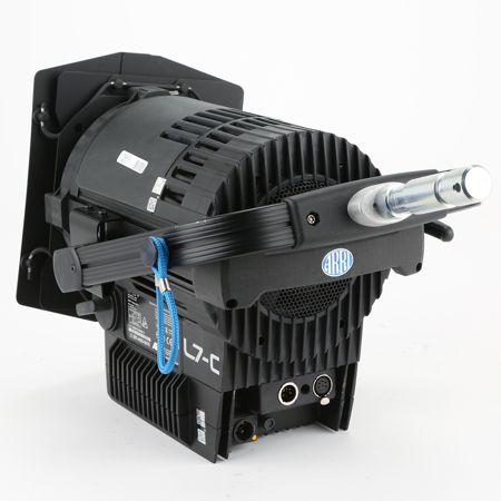 ARRI L7-C LE2 LED Fresnel - Hanging, Bare Ends PowerCON - Black SKU#1778340