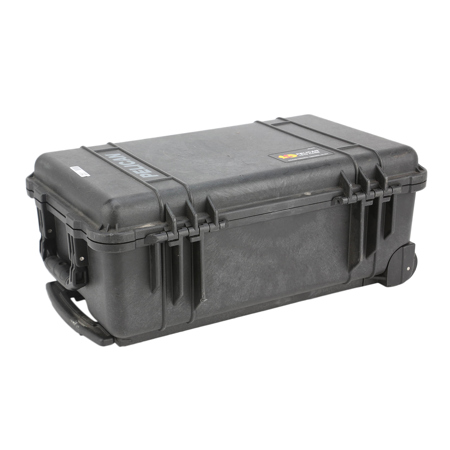 Pelican 1510 On Watertight Hard Case with Padded Dividers & Wheels - Charcoal Black