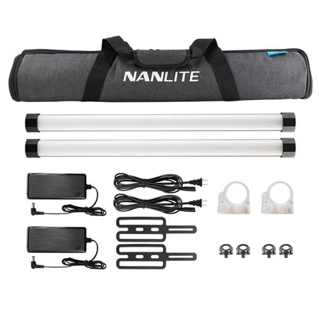 NanLite PavoTube II 15X 2' 18W RGBWW LED Pixel Tube 2-Light Kit - SKU#1785262