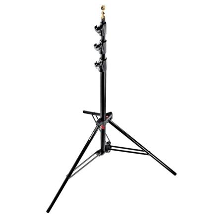 Manfrotto 1004BAC 144" Air Cushioned Aluminum Master Light Stand with 4 Sections & 3 Risers, Black