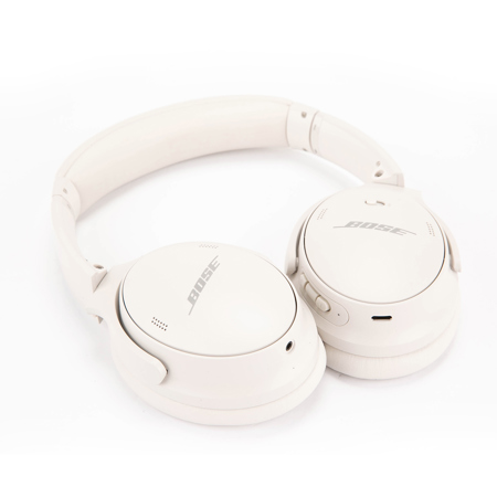 Bose QuietComfort 45 Wireless Noise Cancelling Headphones, White Smoke
