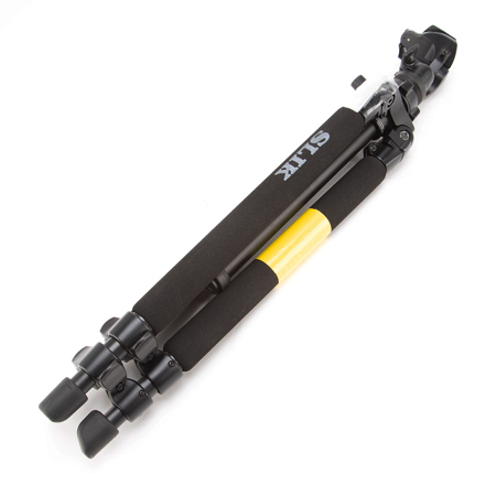Slik Pro 400DX Tripod Legs - Black - with 3-Way Pan/Tilt Quick Release Head (Height 18.5-61", Maximum Load 9.9 lbs)