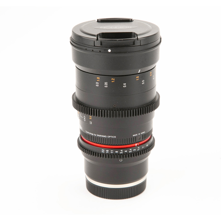 Rokinon 35mm T1.5 Cine VDSLR Wide-Angle Lens for Sony E Mount, Hybrid Aspherical Lens Element, 12" Minimum Focusing Distance