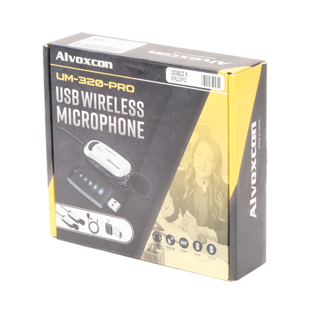ALVOXCON Dual Wireless Lavalier Microphone System for iPhone & Computer #1810812