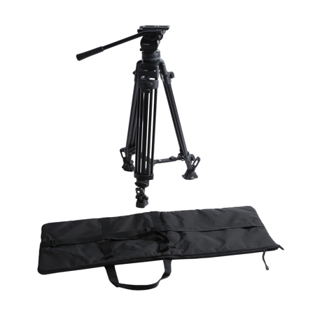 Libec LX7M 3-Section Aluminum Tripod with Pan/Tilt Fluid Head - SKU#1811341
