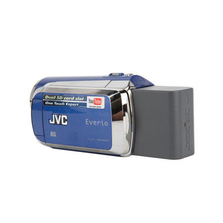 JVC Everio GZ-MS120 Dual Flash Camcorder - Blue SKU#1813360