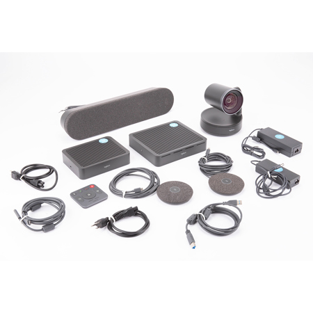 Logitech Rally Plus UHD 4K Conference Camera System with Dual-Speakers and Mic Pods Set
