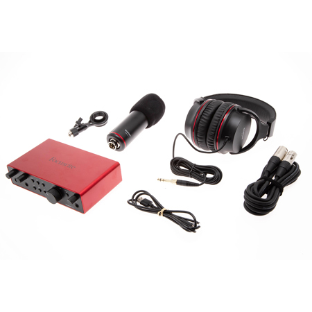 Focusrite Scarlett 2i2 Studio 4th Gen USB Interface with Microphone, Headphones and Software Suite