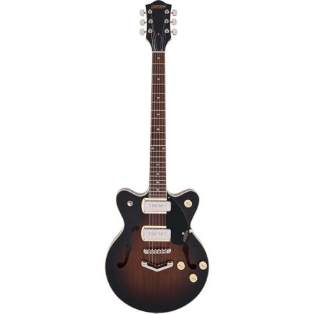 Gretsch G2655-P90 Streamliner Collection Center Block Jr. Double-Cut P90 Electric Guitar with V-Stoptail, Two-Tone Brownstone and Vintage Mahogany Stain