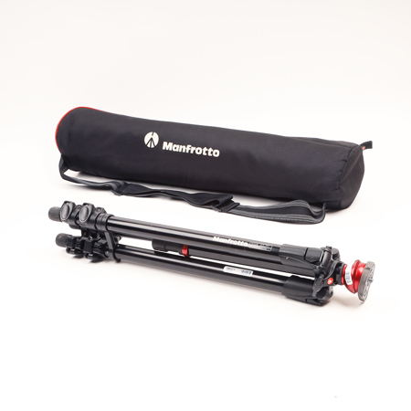 Manfrotto 755XB Black Anodized Aluminum Video Tripod Legs (Height 16.3-64.9", Maximum Load 15.40 lbs