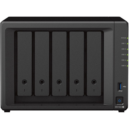 Synology DiskStation DS1522+ 5-Bay NAS Enclosure, Diskless - SKU#1849784