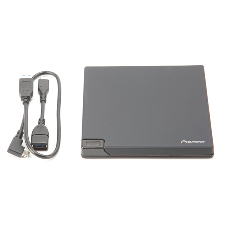 Pioneer Electronics BDR-XD08UMB-S USB 3.2 Gen1 Slim Portable Blu-Ray BD/DVD/CD Writer, Midnight Black