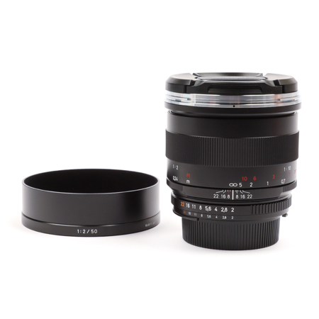 Zeiss Ikon 50mm f/2.0 Makro Planar ZF Manual Focus Macro Lens for the Nikon F (AI-S) Bayonet SLR System.