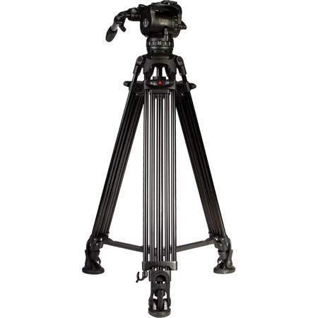 Ikan E-Image GA752 3-Section Aluminum Tripod with GH10 Fluid Video Head and GS01 Mid-Level Spreader