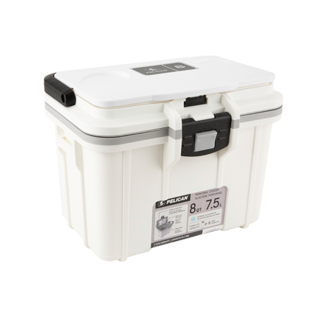 Pelican 8QT Personal Cooler White/Gray