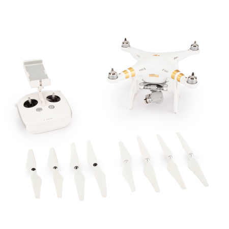 DJI Phantom 3 Professional Quadcopter Aircraft with 3-Axis Gimbal and UHD Video Camera, Remote Controller Included